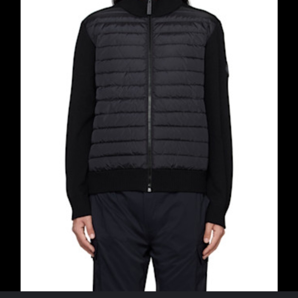 NWT Express Black Puffer Jacket with Knit Sleeves